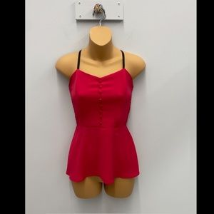 Pink button up camisole
